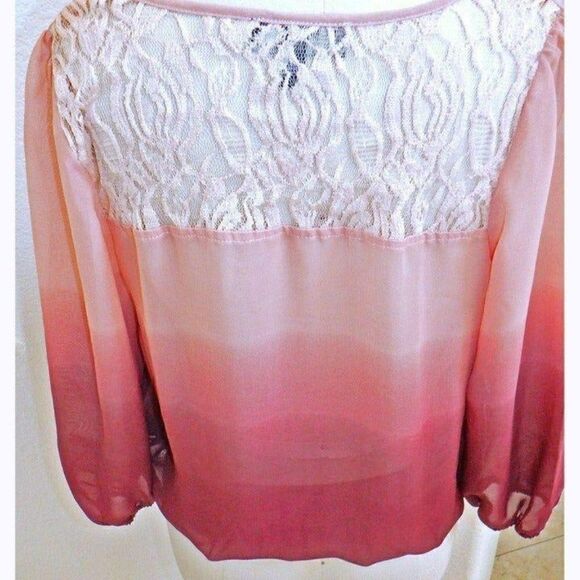 Sheer dusky rose gradient top - Picture 3 of 4